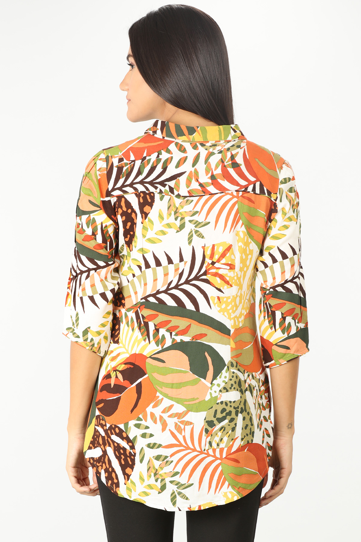 Orange Printed Shirt - Image 6