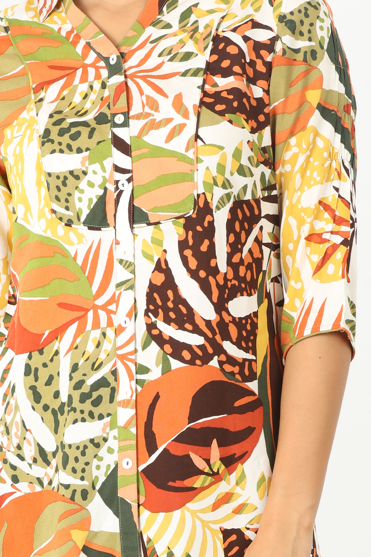 Orange Printed Shirt - Image 5