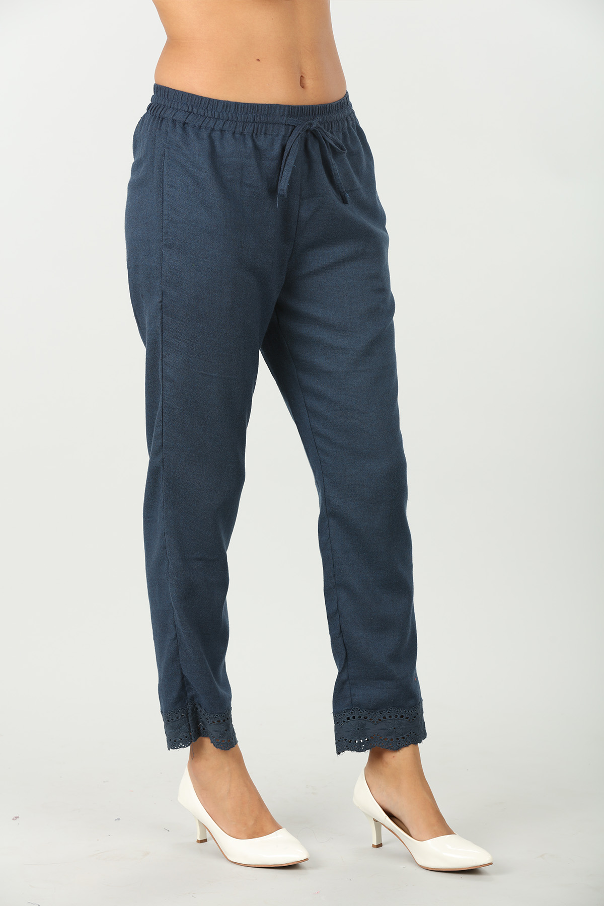 Blue solid palazzo - Image 3