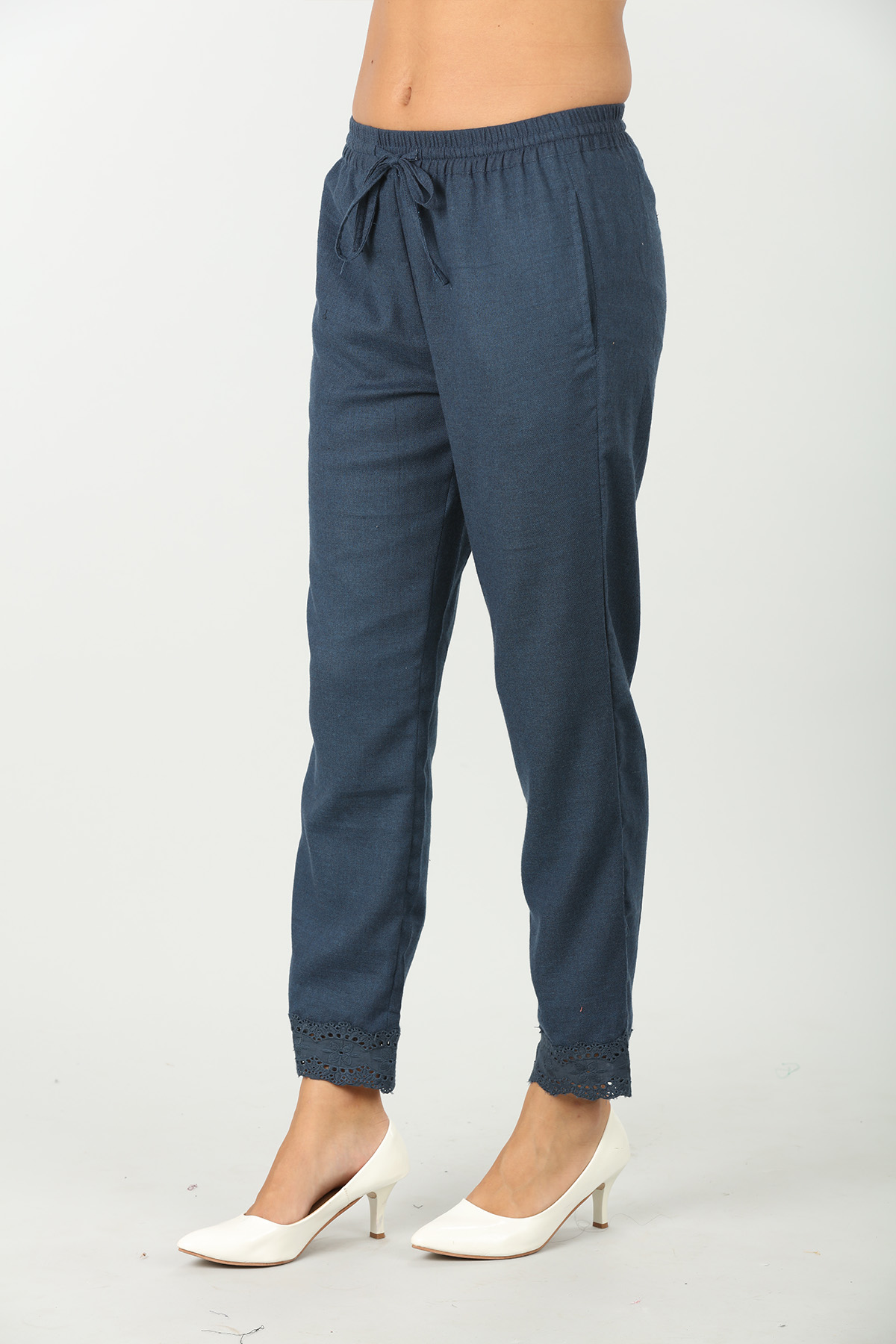 Blue solid palazzo - Image 4