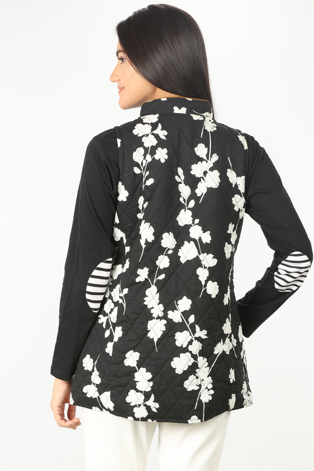 Black Floral Print Jacket - Image 6