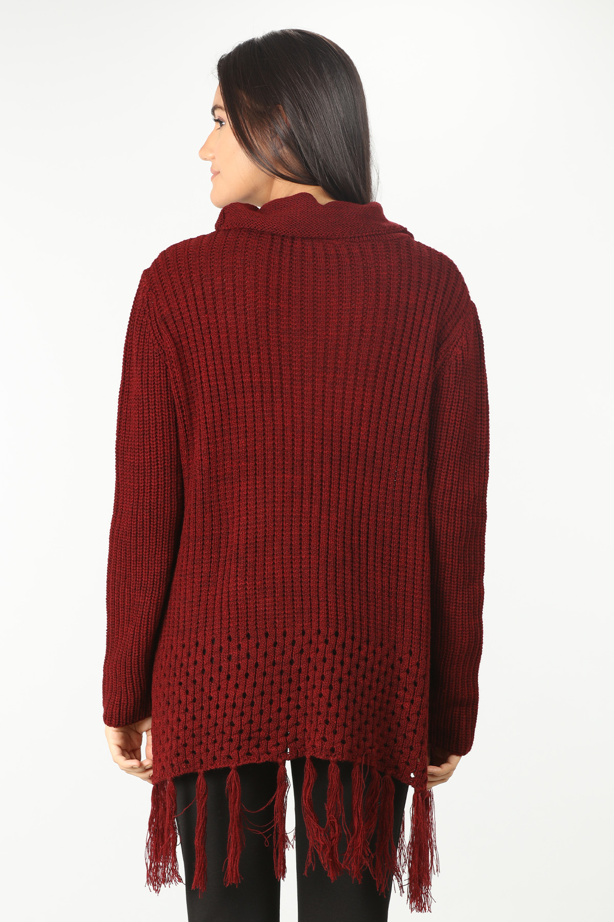 Maroon High Neck Sweater - Image 6