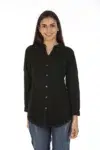 Denim Shirt In Black For Women
