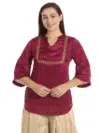 Solid Maroon Top Women