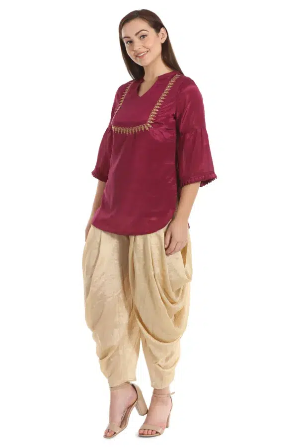 Solid Maroon Top Women