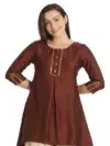 Solid Brown Tunic For Women