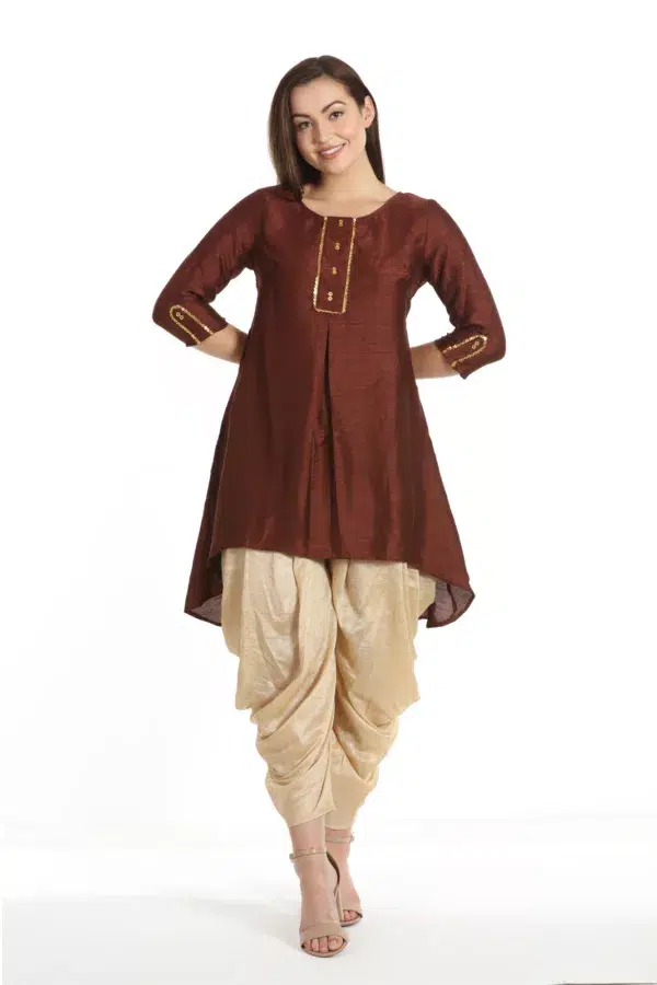 Solid Brown Tunic For Women