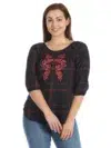 Charcoal Blue Checks Top For Women Stylish