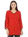 Red Printed Ladies Tops Latest