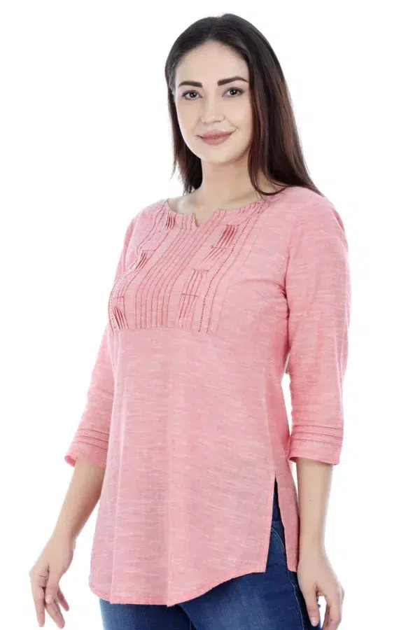 Solid Top For Women Pink