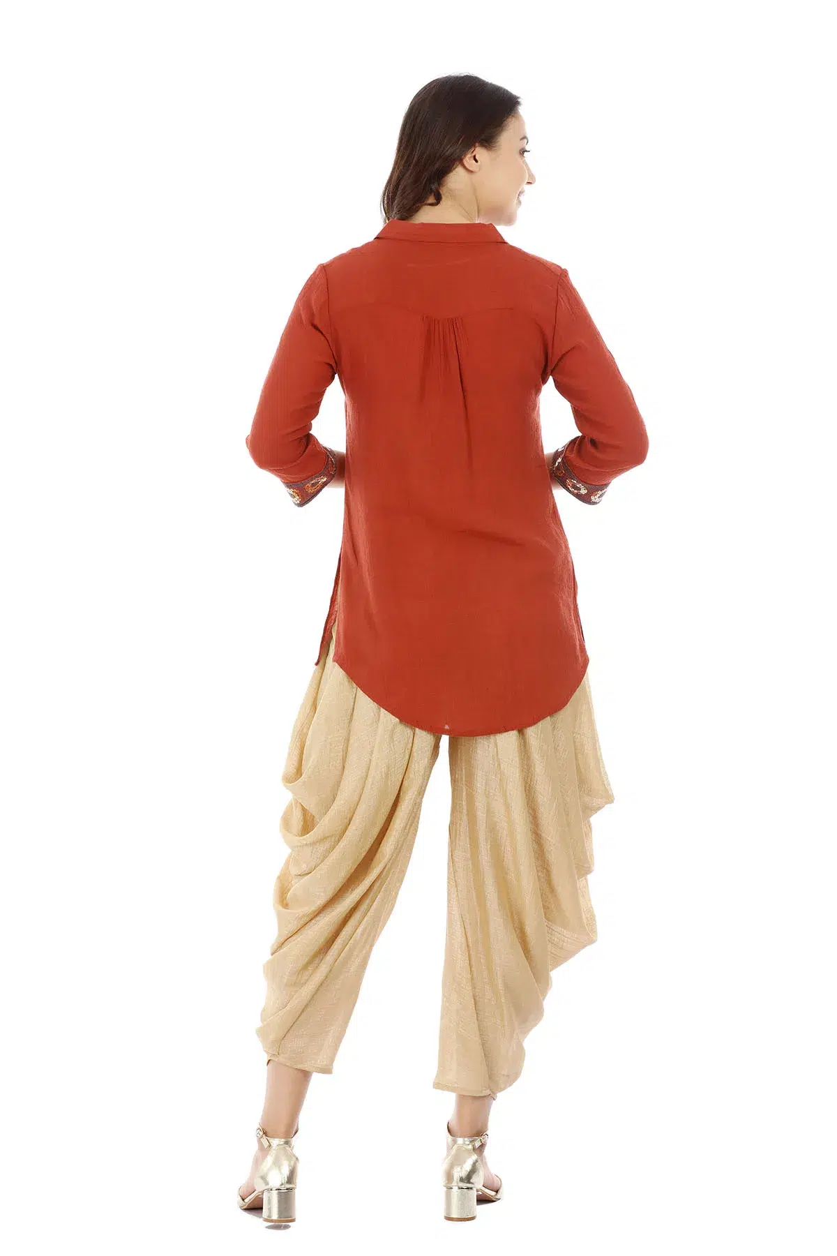 Solid Rust Color Top For Women