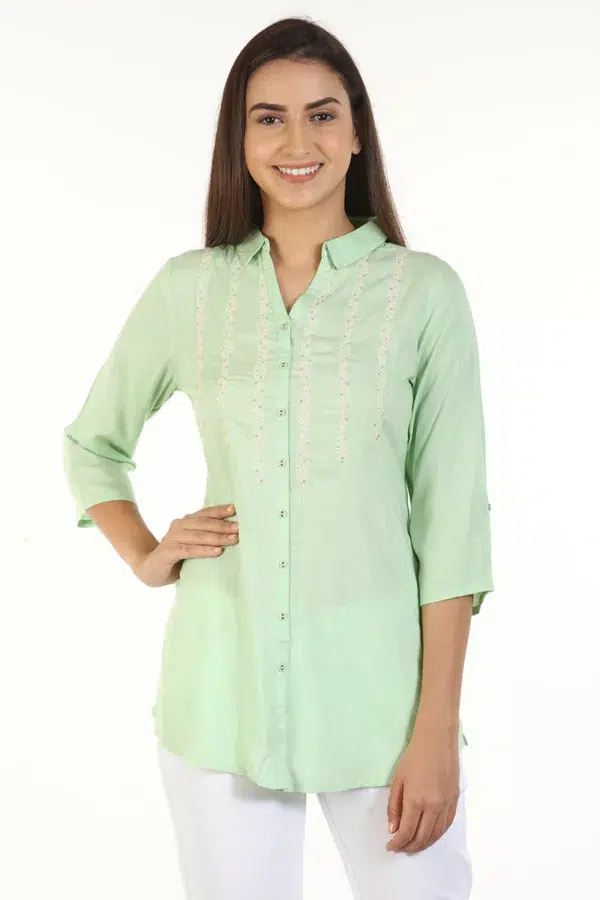 Mint Green Shirt For Women