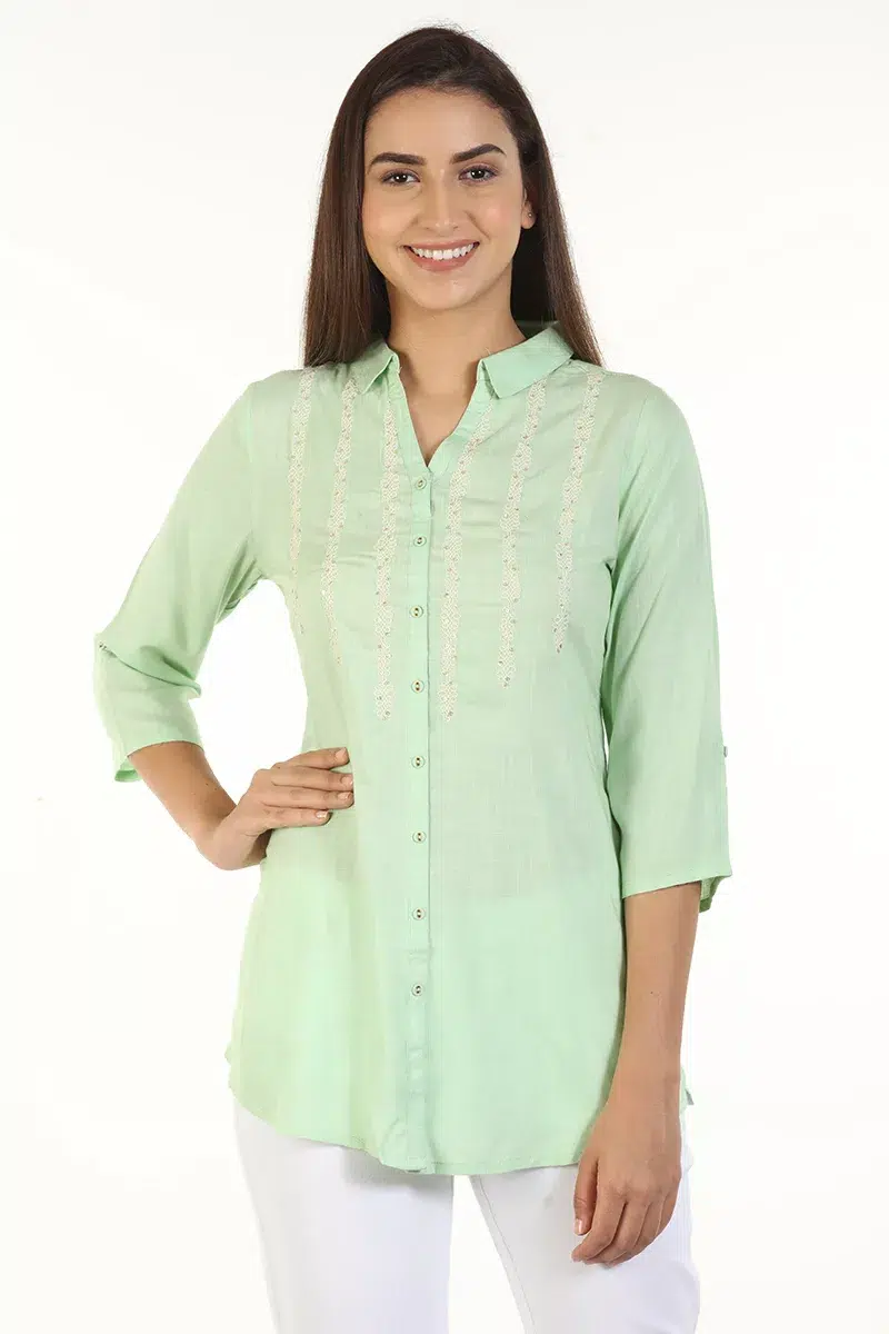 Mint Green Shirt For Women