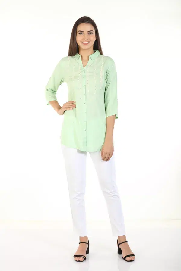 Mint Green Shirt For Women