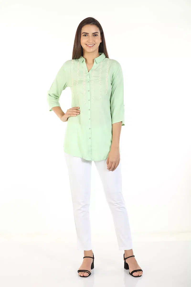 Mint Green Shirt For Women