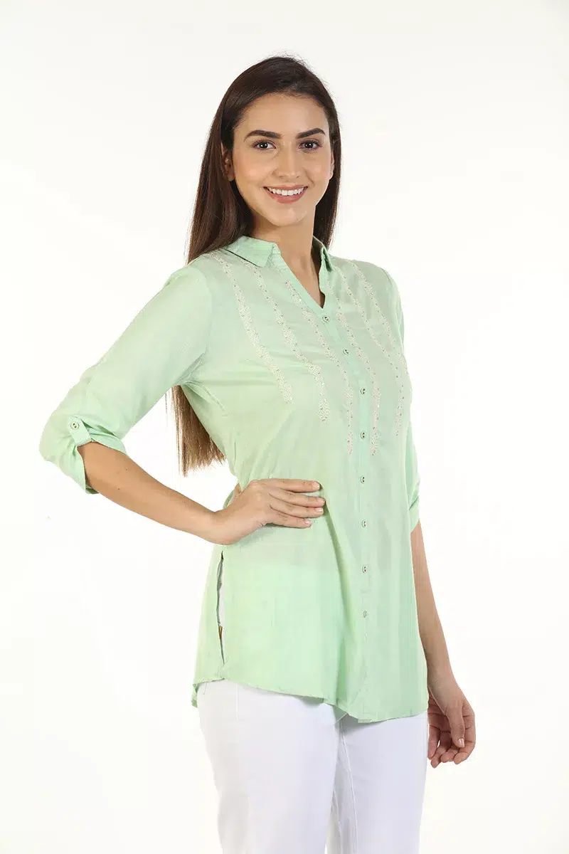 Mint Green Shirt For Women
