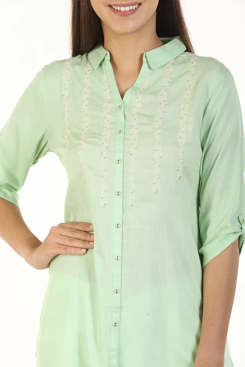 Mint Green Shirt For Women