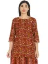 Brown Printed Tunic For Ladies