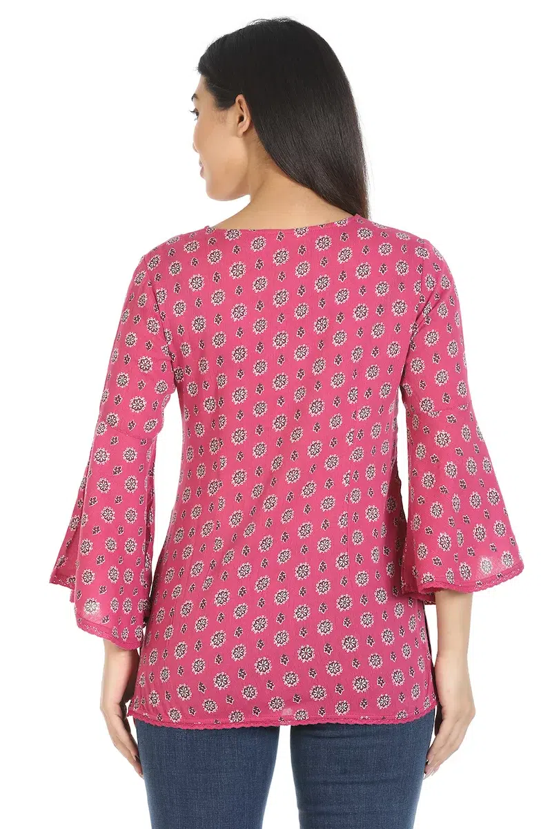 Printed Top For Women Pink