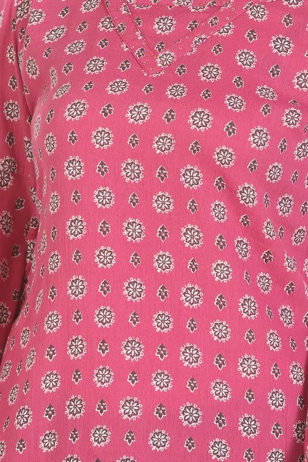 Printed Top For Women Pink