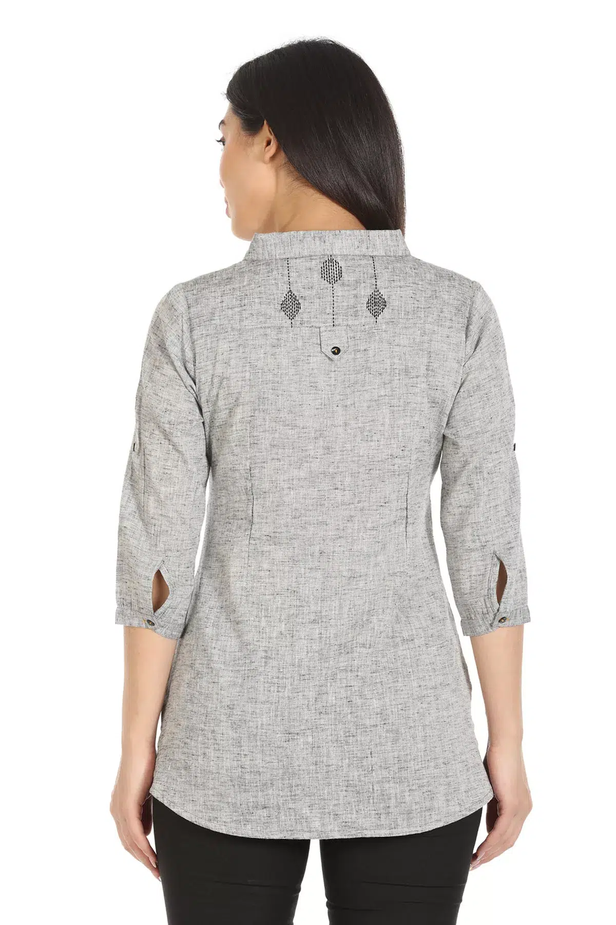 Printed Grey Shirt For Women