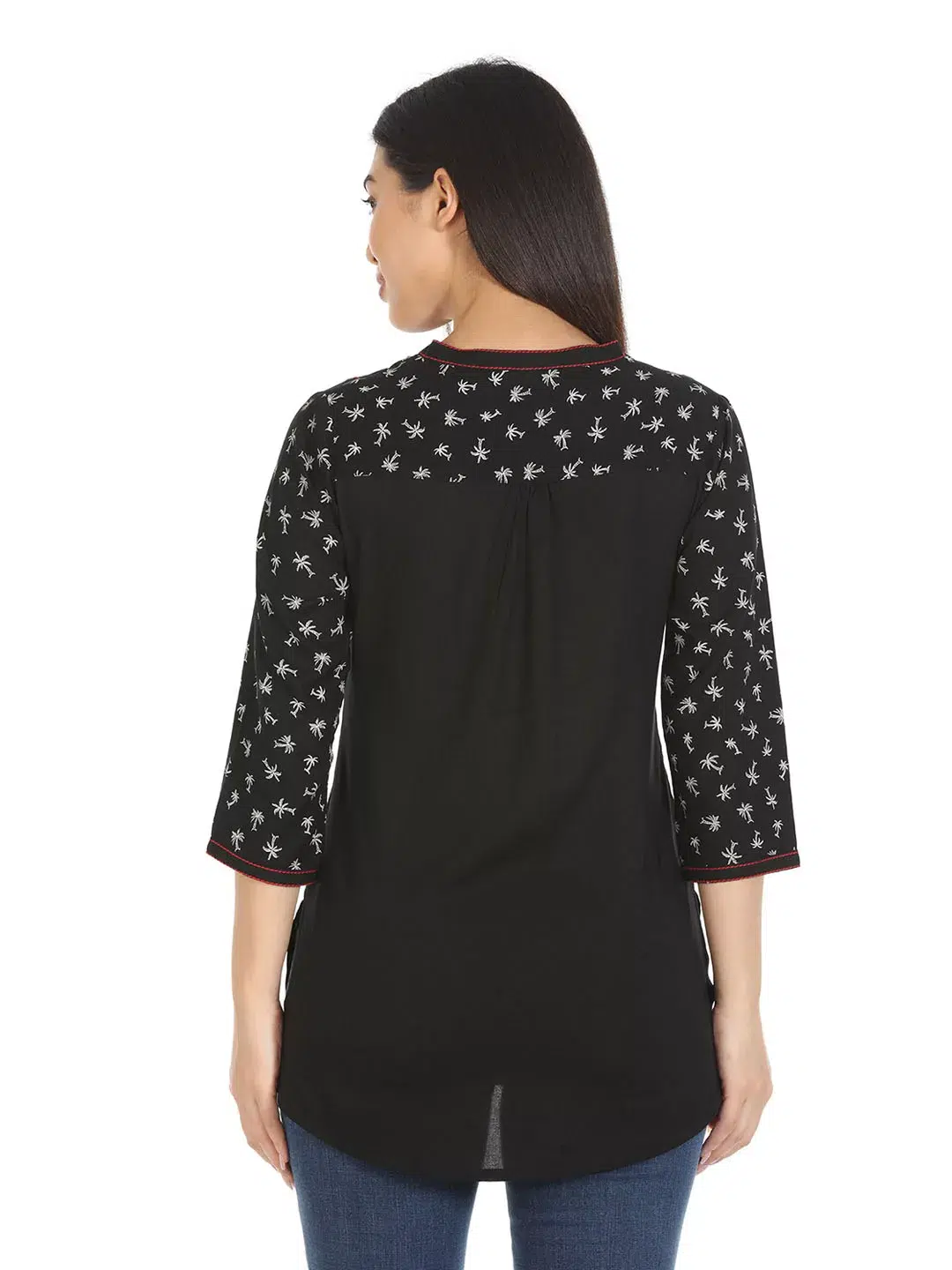 Black Printed Shirt Women