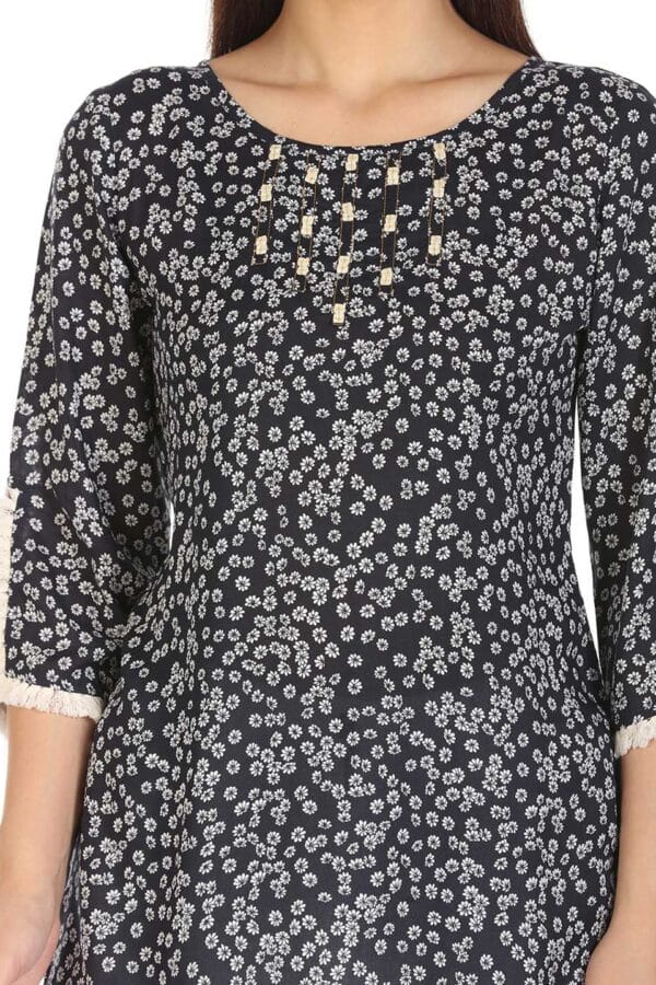 Navy Printed Ladies Top India