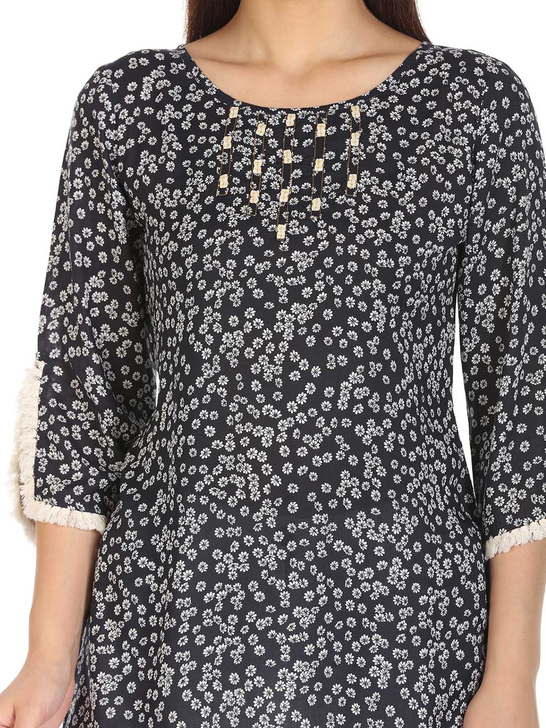 Navy Printed Ladies Top India