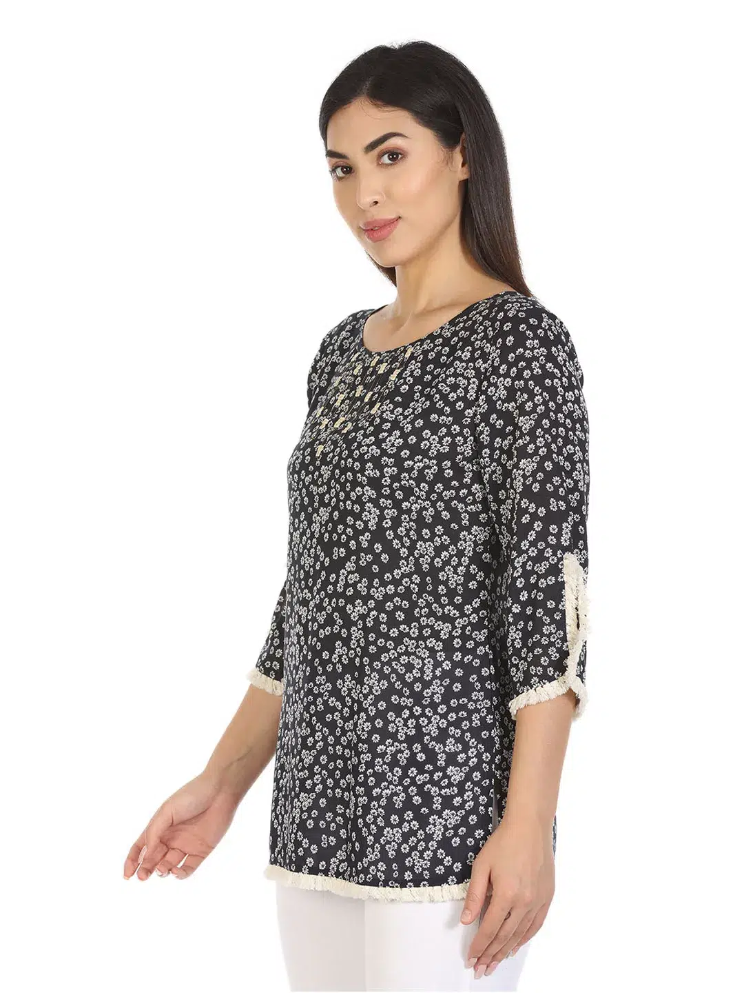 Navy Printed Ladies Top India