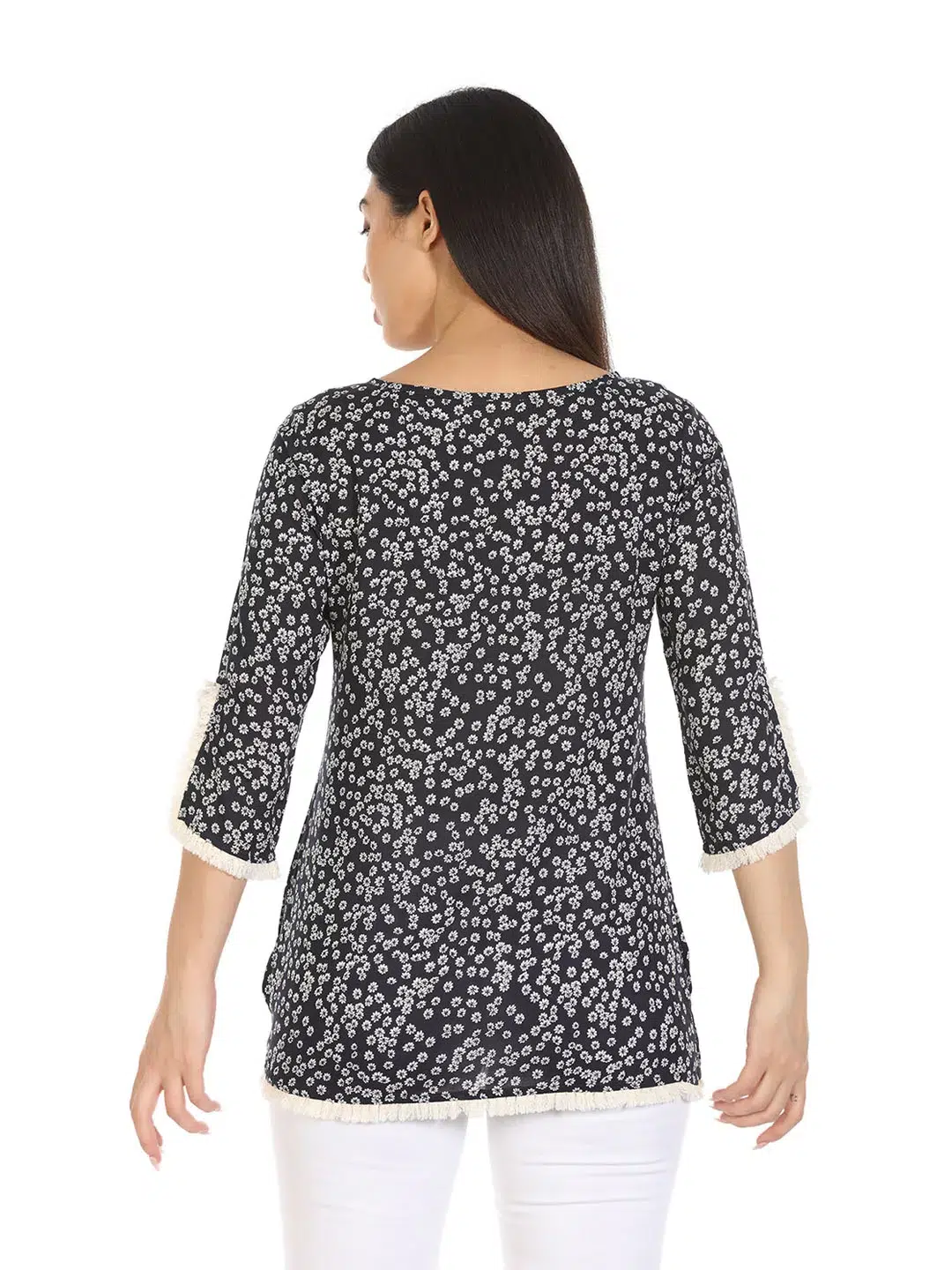 Navy Printed Ladies Top India