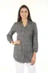 Grey Checks Shirt For Women