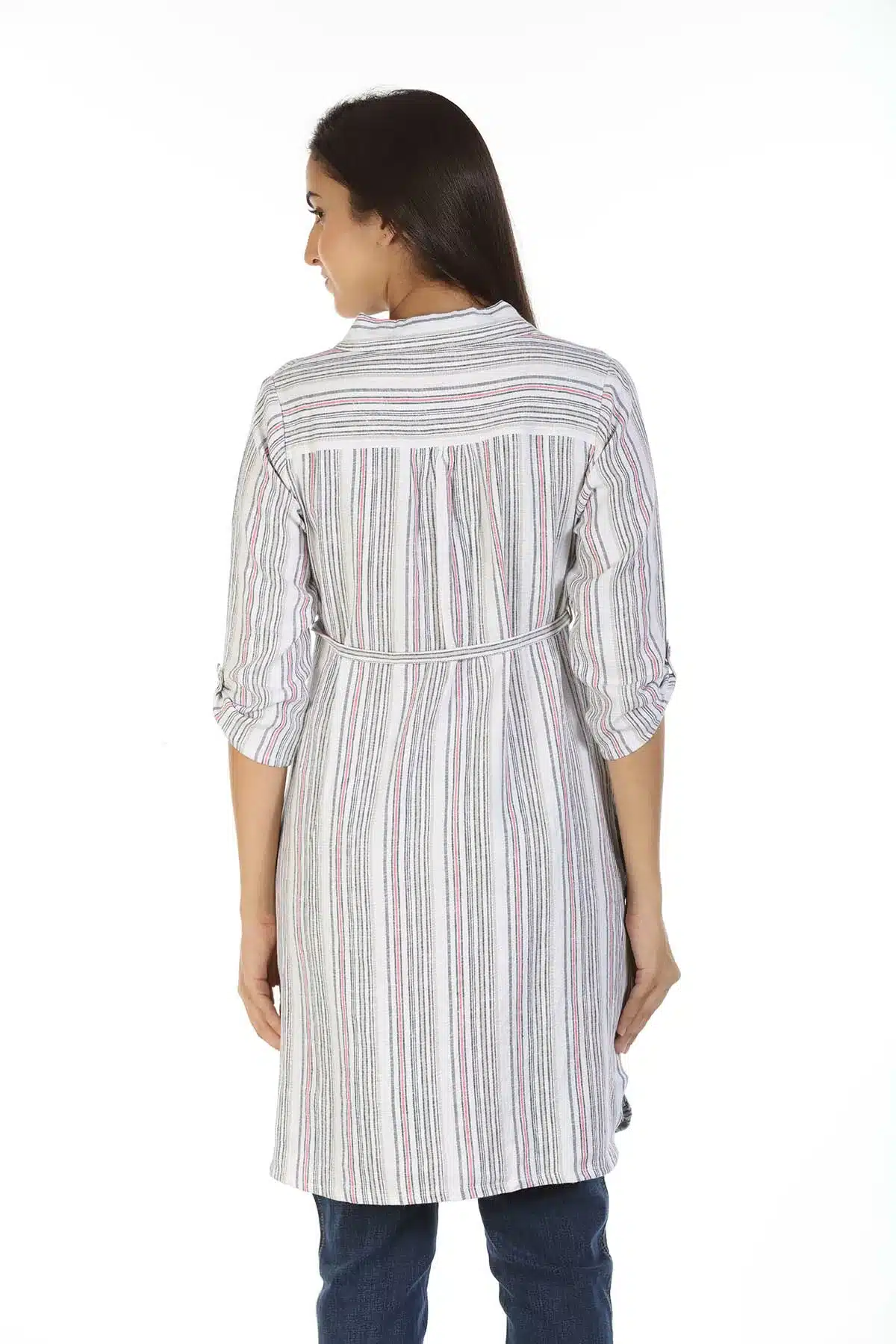 White Striped Female Top