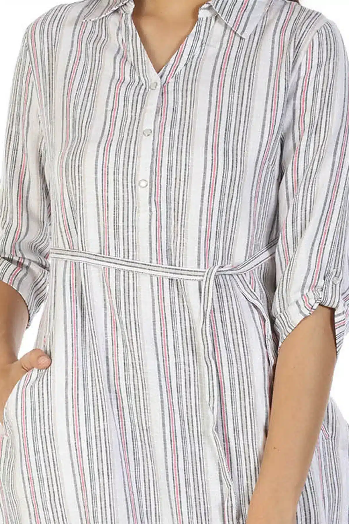 White Striped Female Top