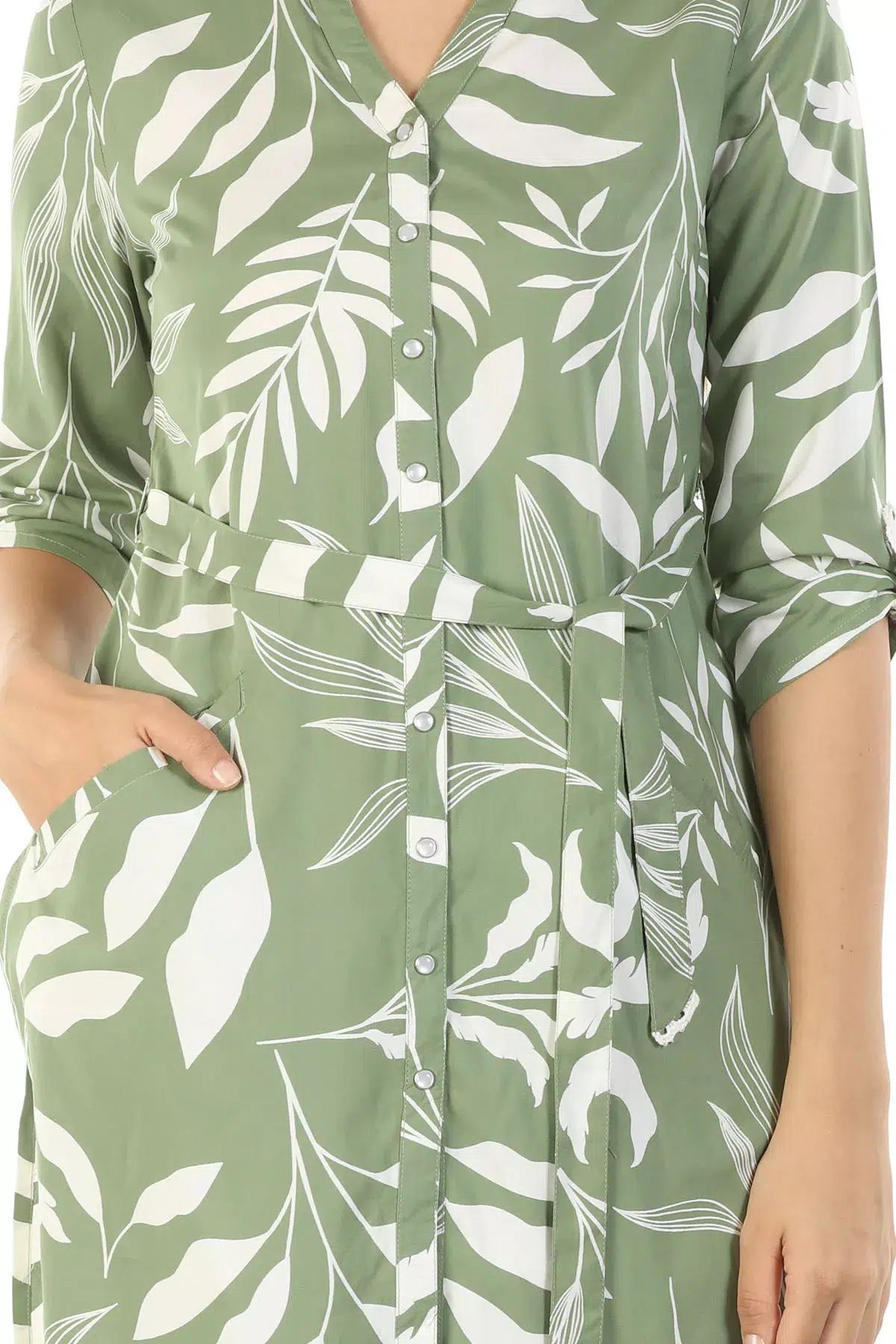 Floral Green Printed Shirt For Women