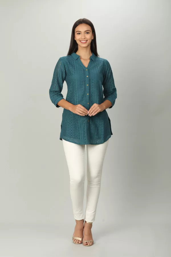 Teal Color Shirt For Women
