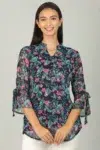 Printed Women Top Blue