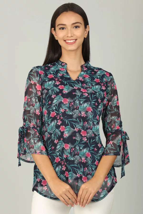 Printed Women Top Blue