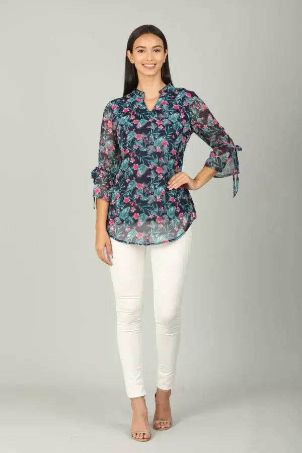 Printed Women Top Blue