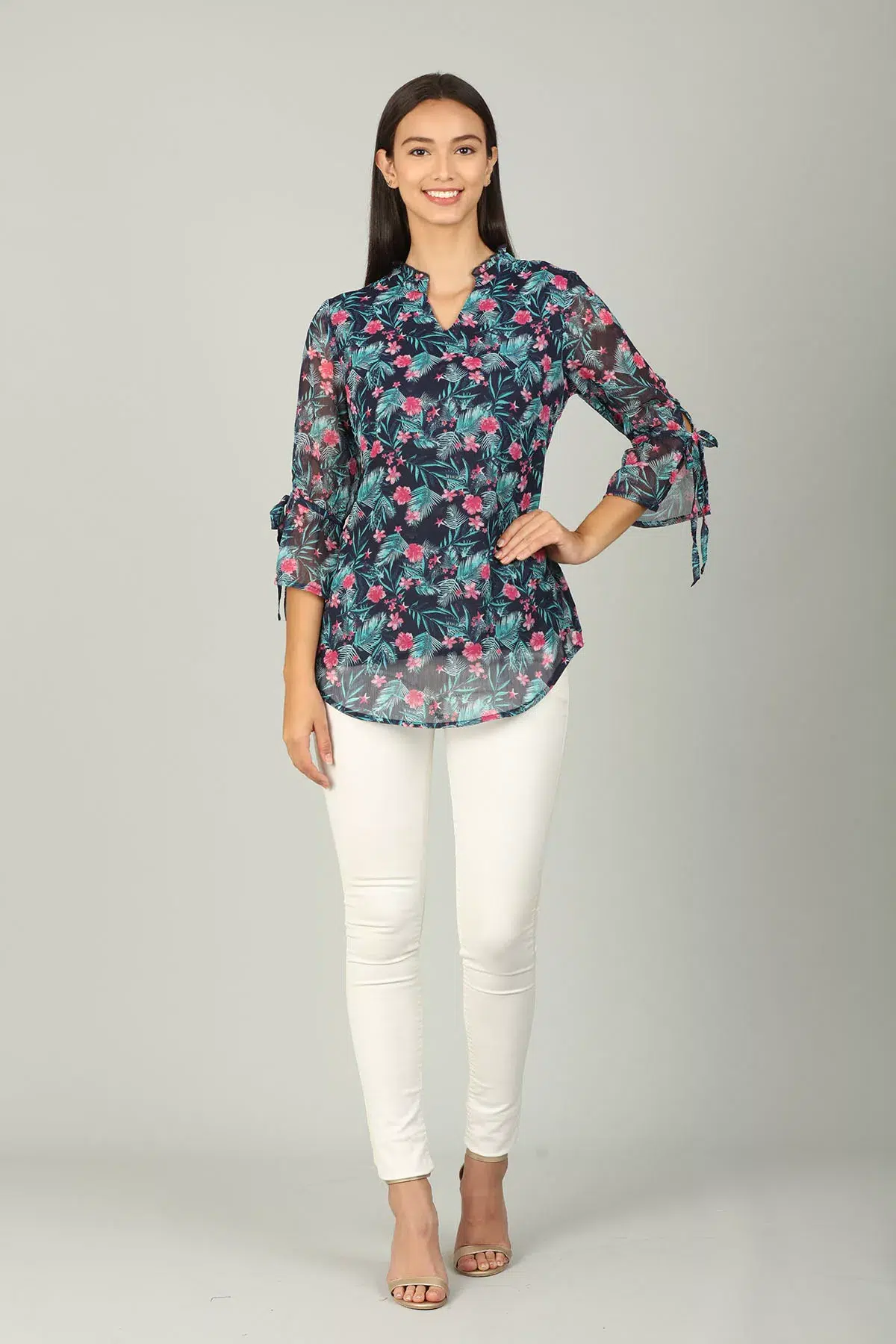 Printed Women Top Blue
