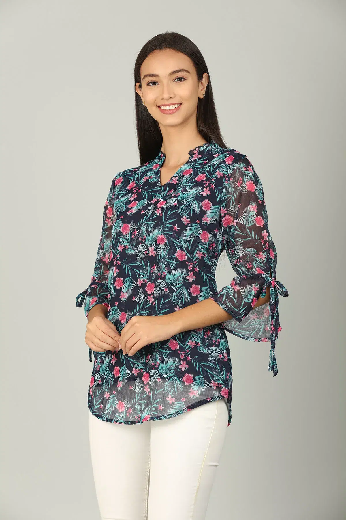 Printed Women Top Blue