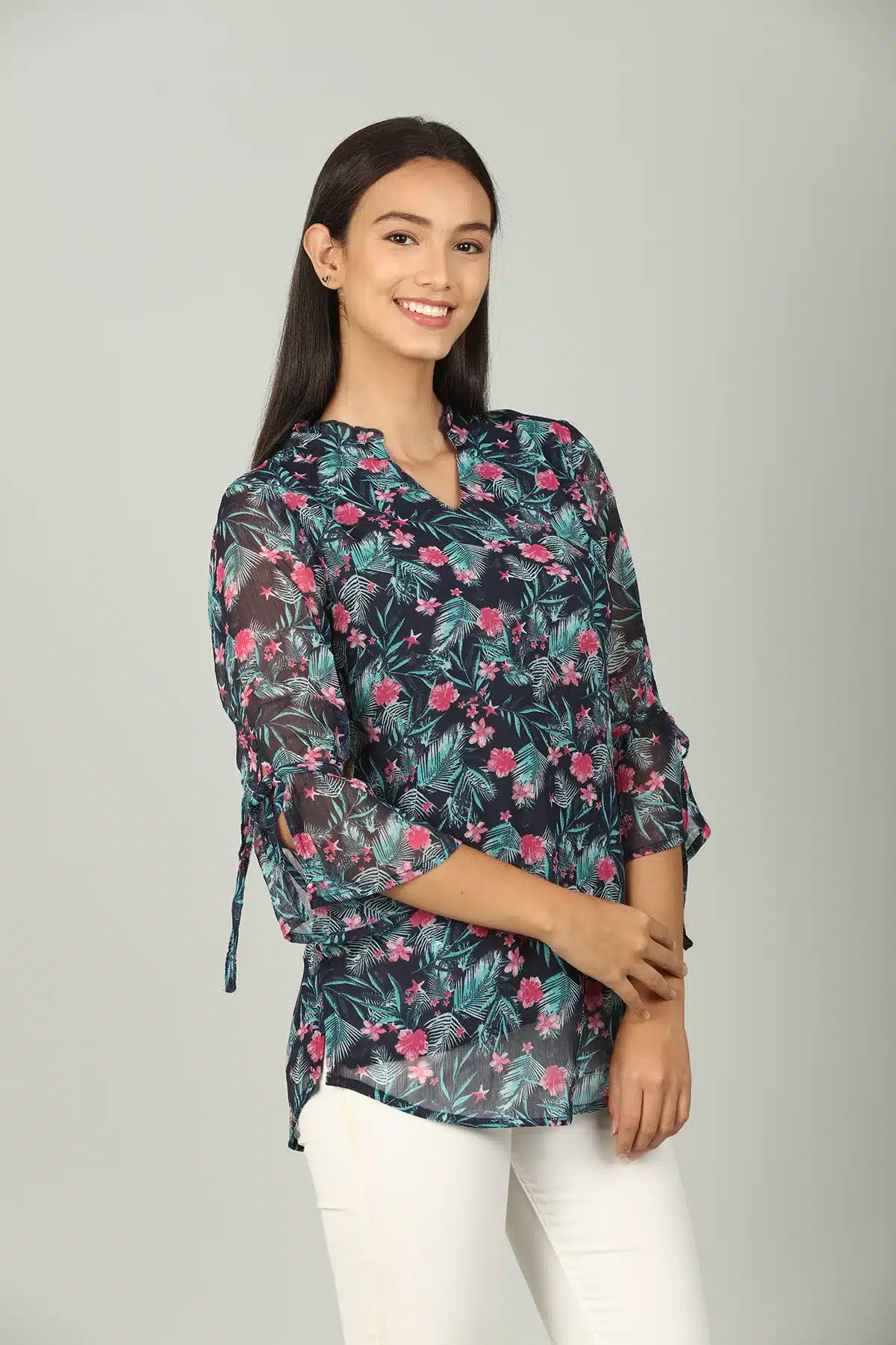 Printed Women Top Blue