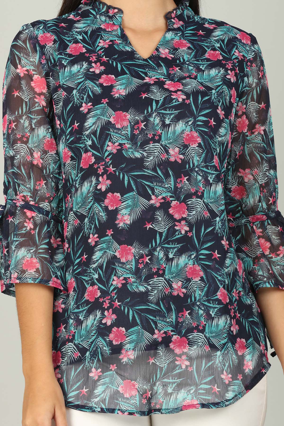 Printed Women Top Blue