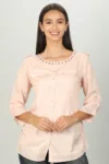 Pink Plain Shirt For Women