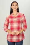 Checks Women Tops Red