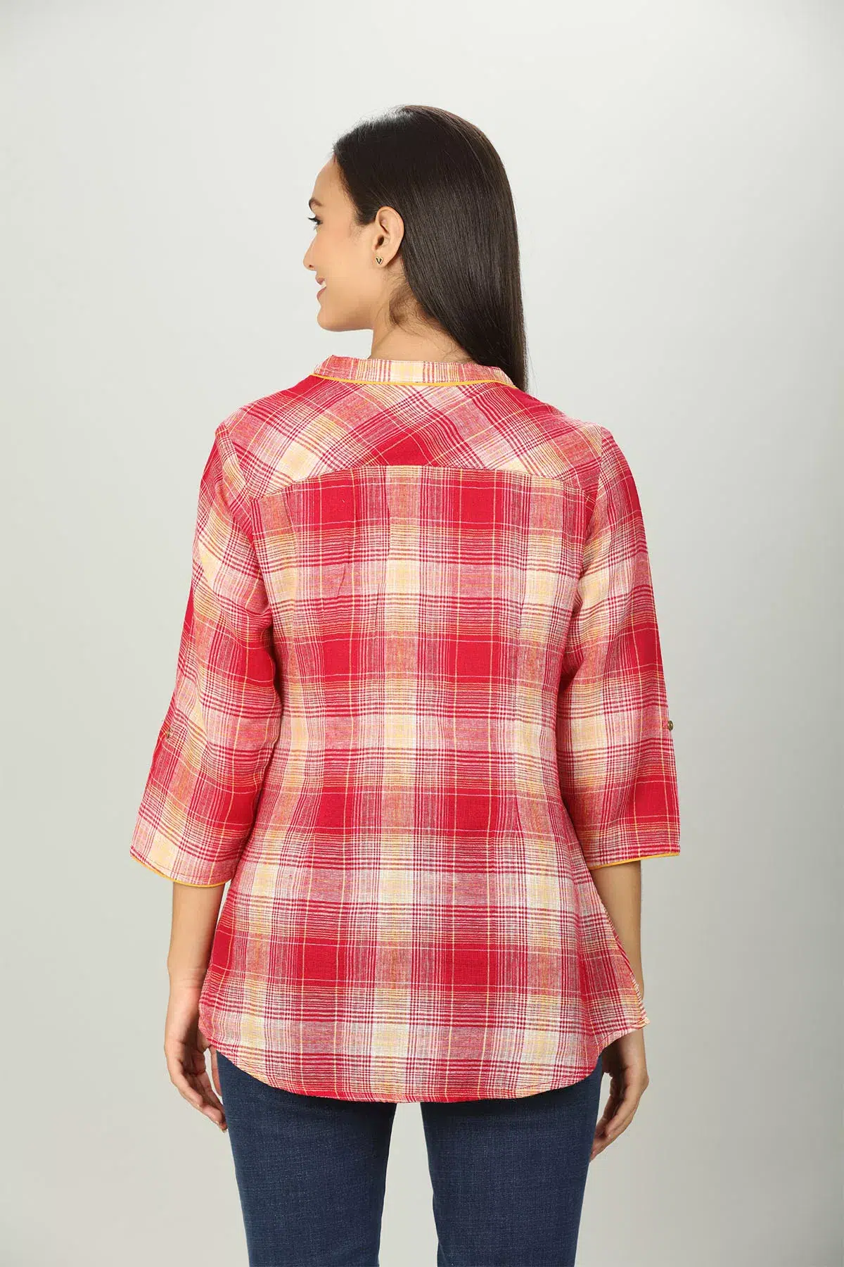 Checks Women Tops Red