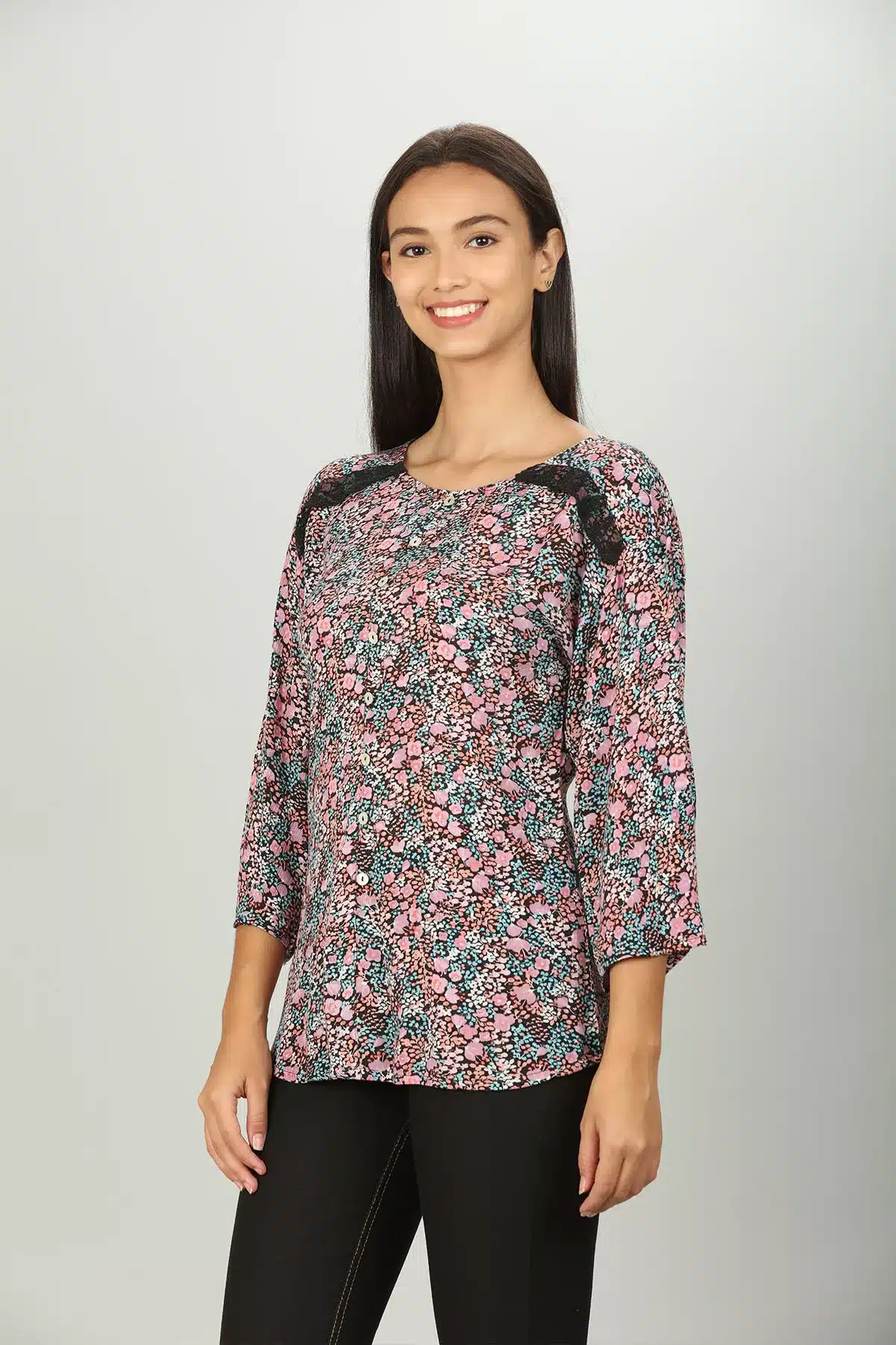 Pink Women Tops Printed
