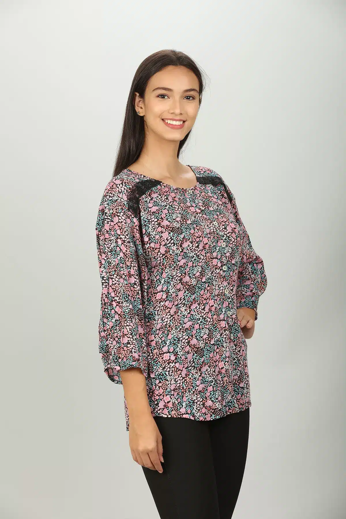 Pink Women Tops Printed