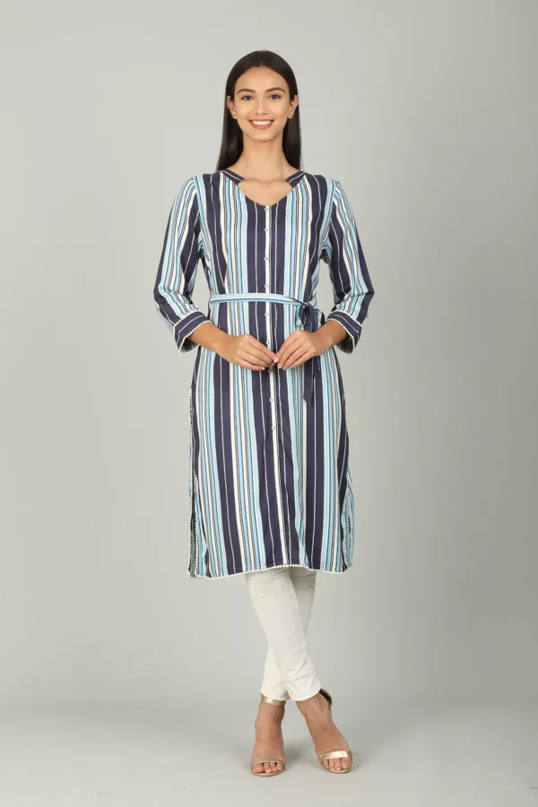 Blue Striped Women's Tunic