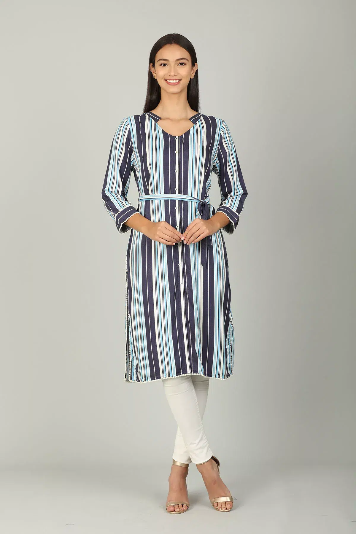 Blue Striped Women's Tunic