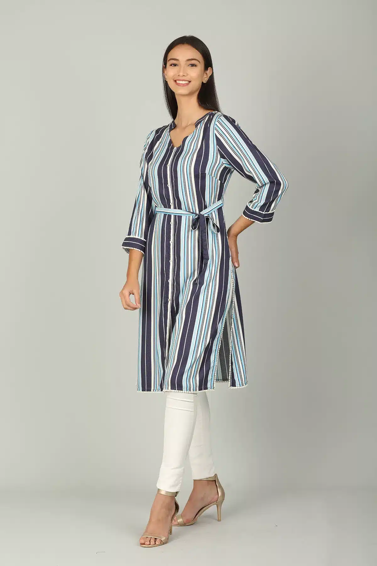 Blue Striped Women's Tunic